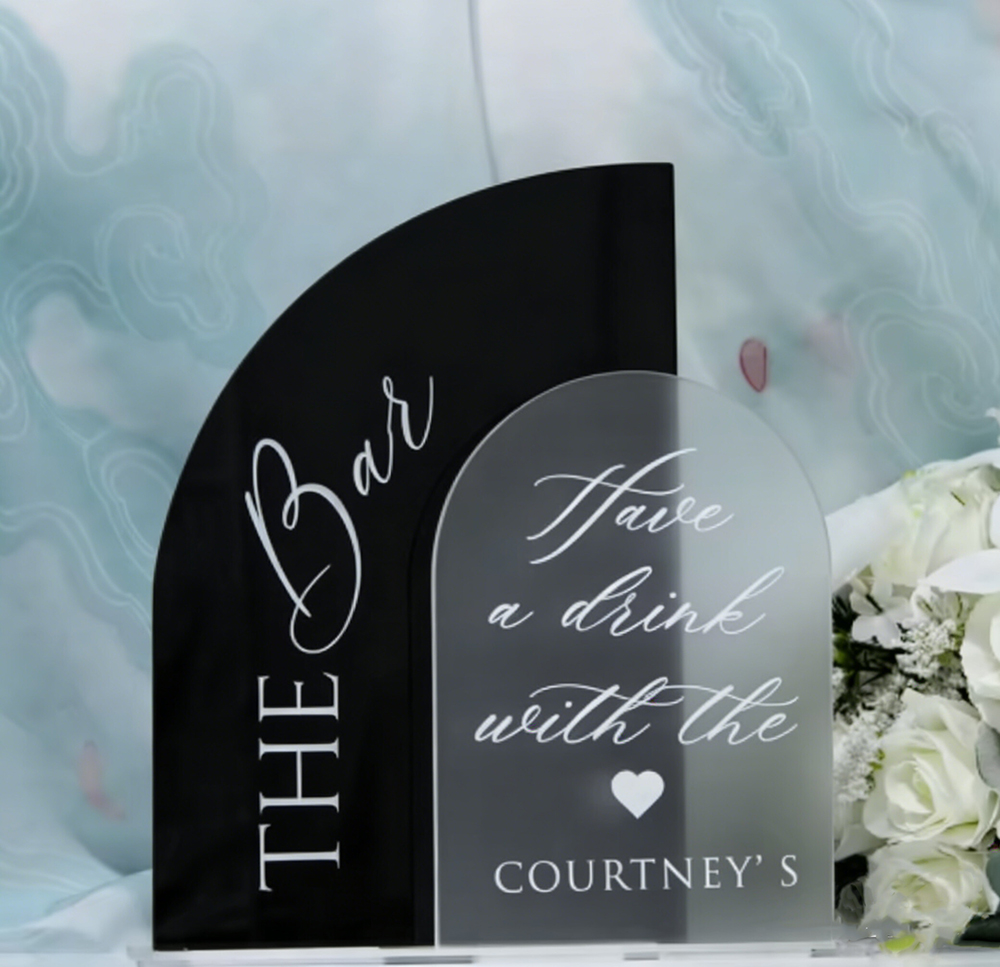 Cocktail Recipe Book - Personalized Wedding Party Bar Sign Menu