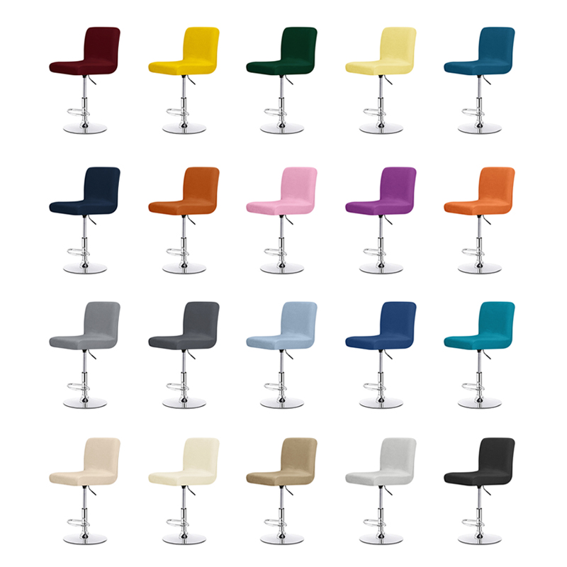 Home Bar Lounge - Velvet Solid Color Chair Cover Bar