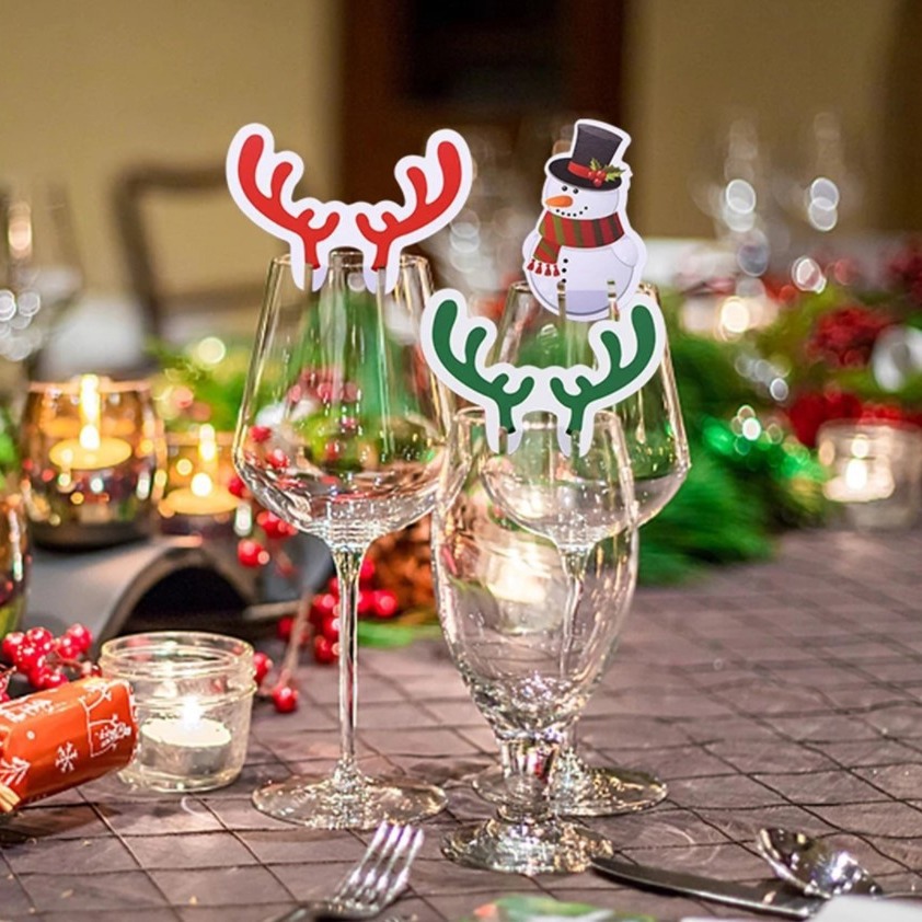 10PCS Christmas Cup Card Santa - огляд і ціна Cocktail Recipe Book