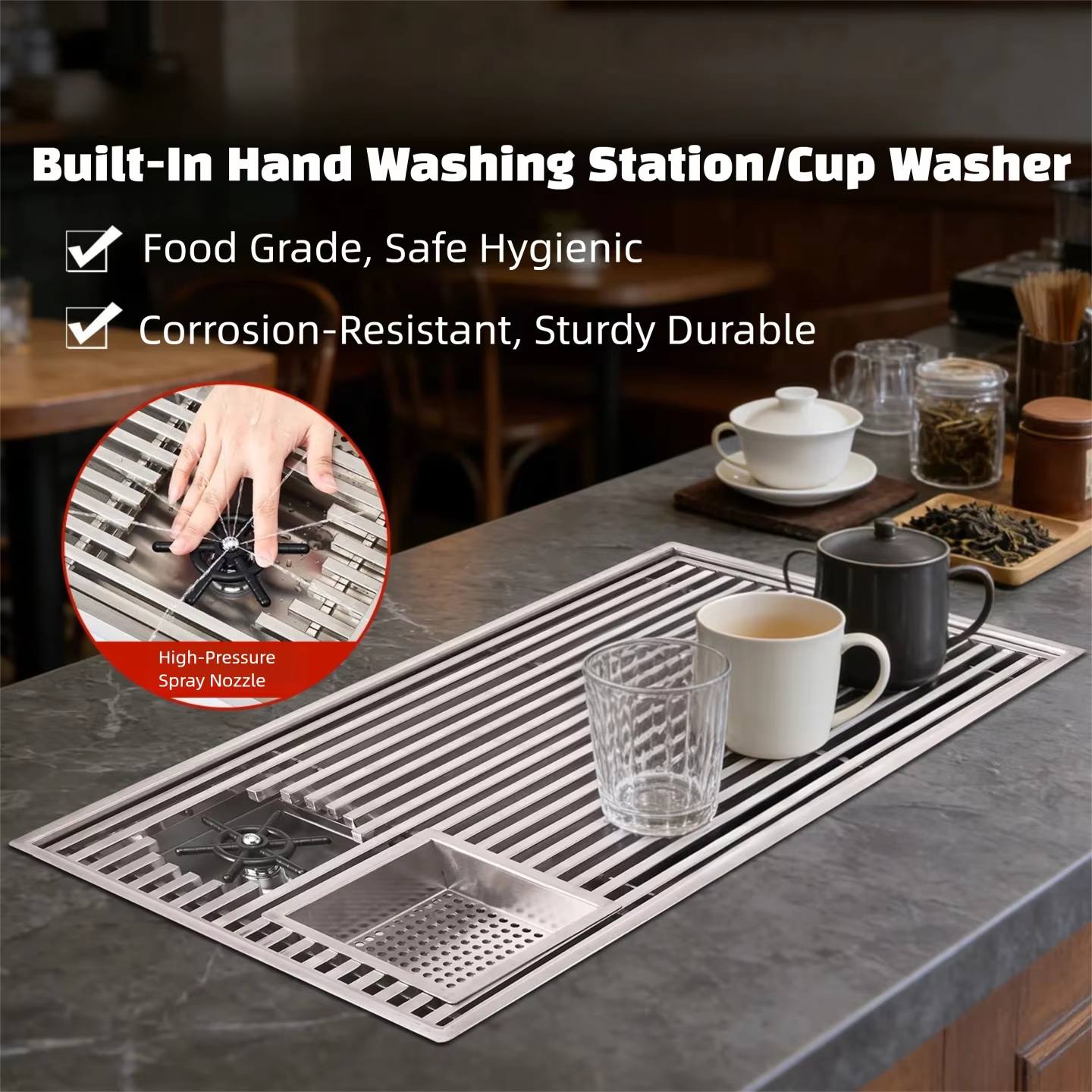 Modern Inset Tea Tray With Dra - огляд і ціна Home Bar Setup