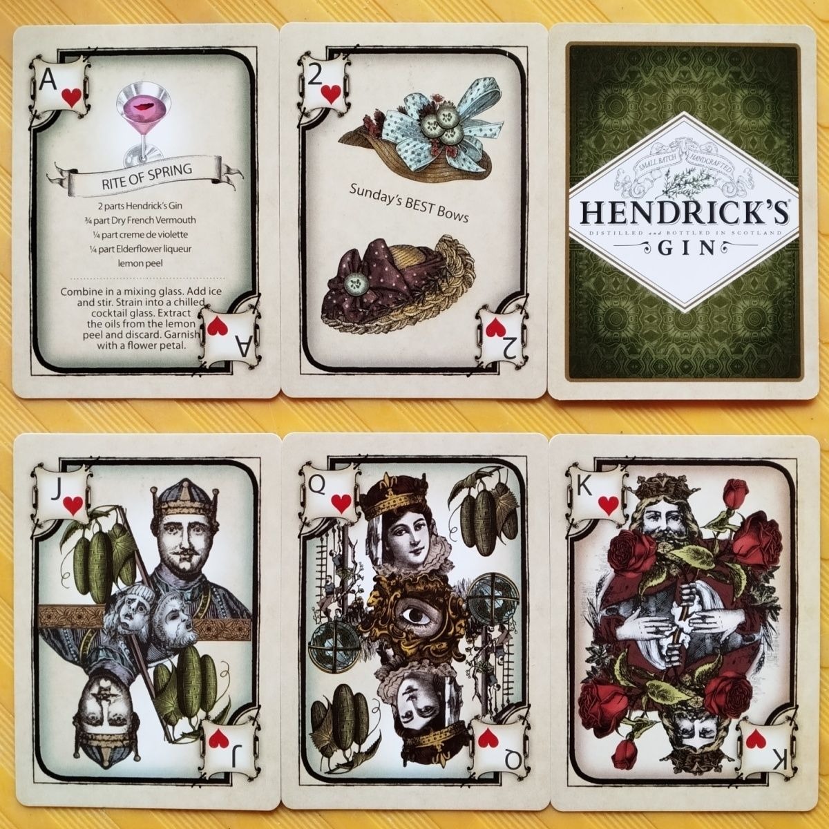 Hendrick's Gin Playing Cards D - огляд і ціна Cocktail Recipe Book