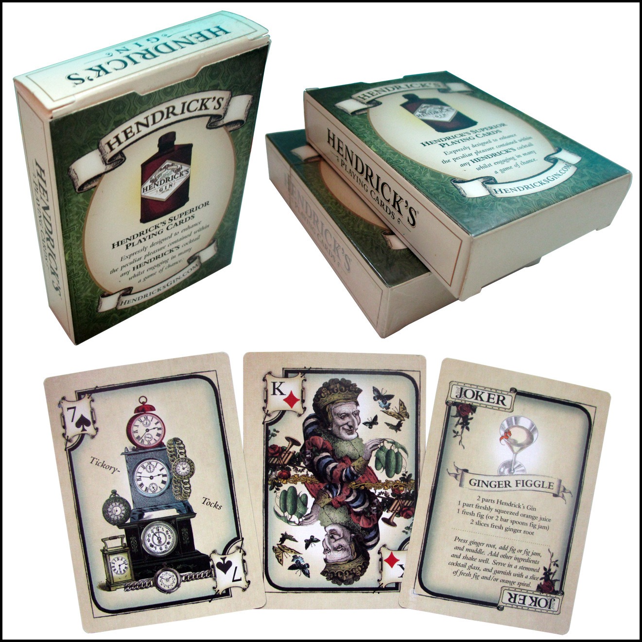 Hendrick's Gin Playing Cards D - огляд і ціна Cocktail Recipe Book