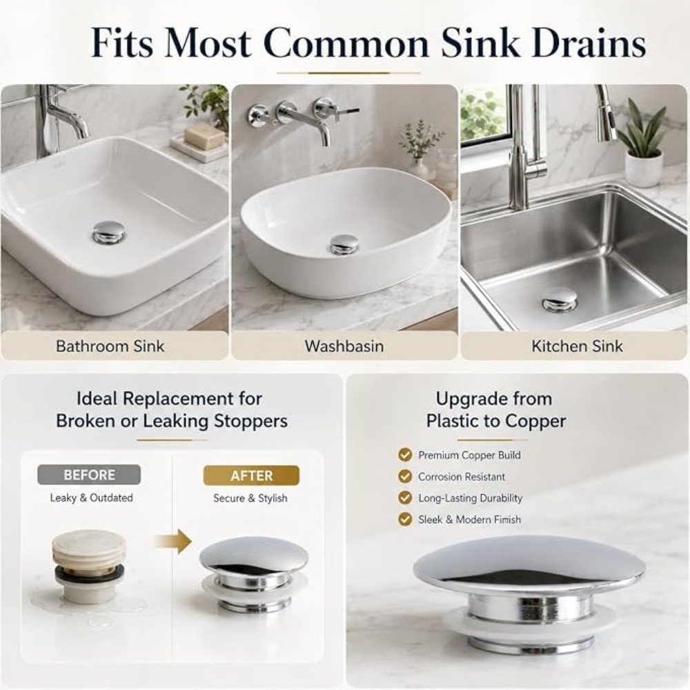 Washbasin Drain Press Type Lea - огляд і ціна Home Bar Sink