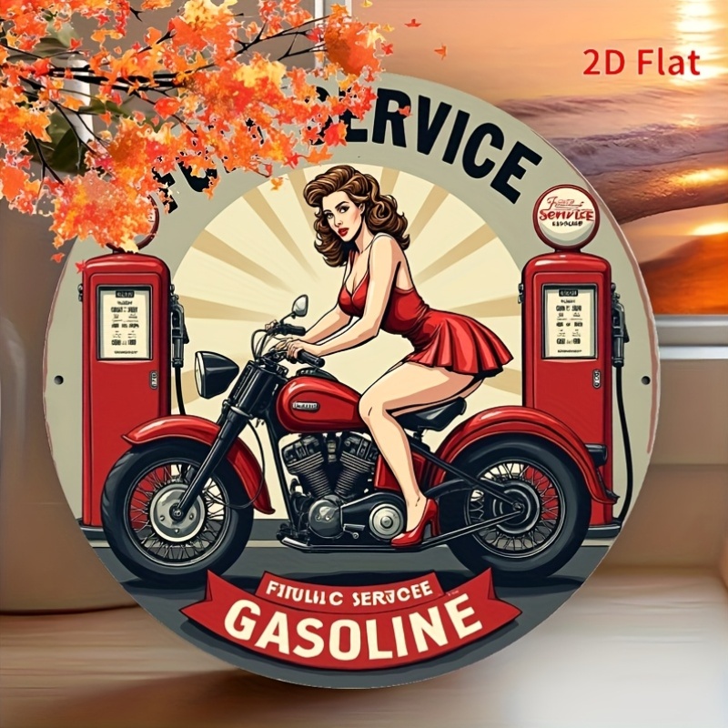Round Metal Tin Sign Wall Deco - огляд і ціна Home Bar Signs