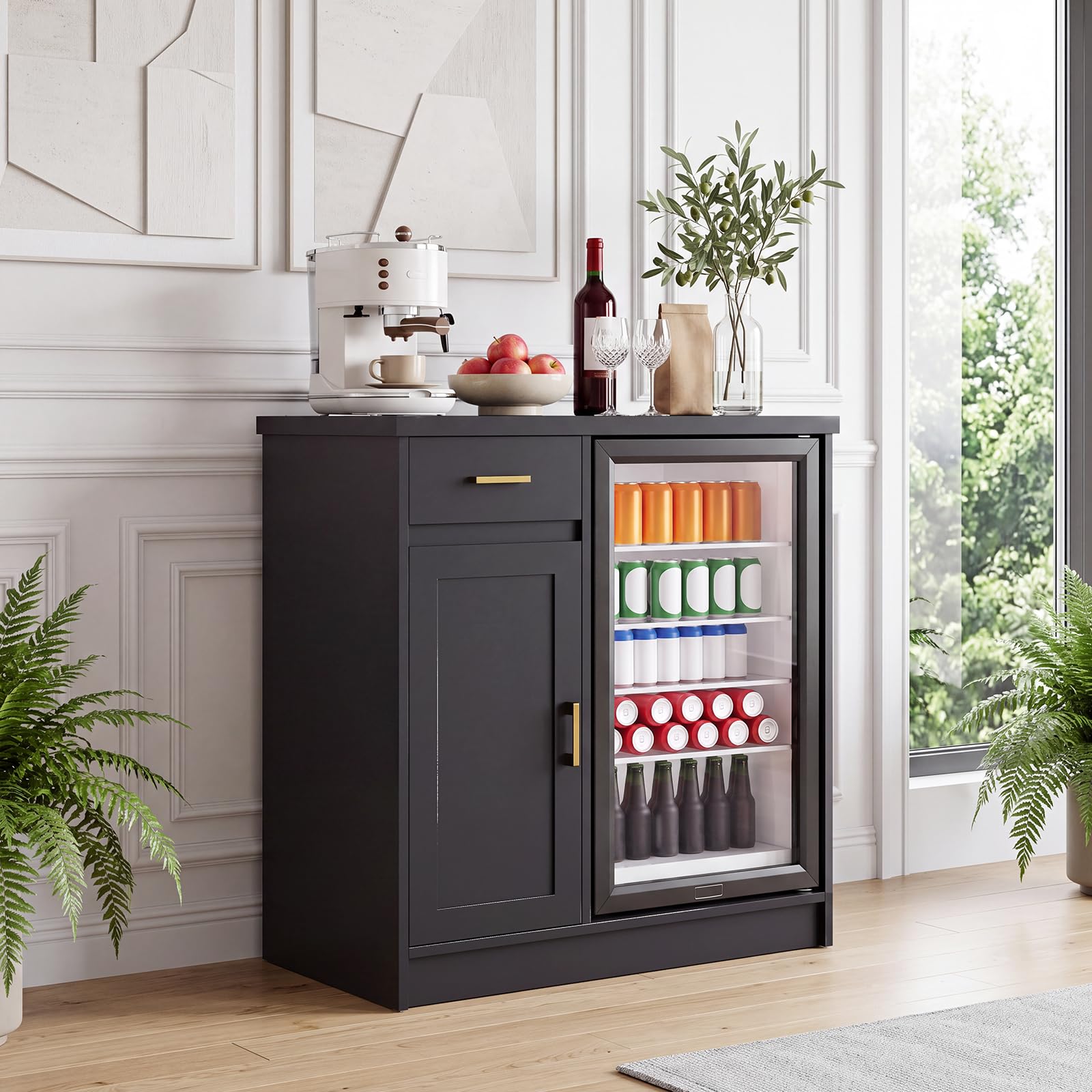 42in Farmhouse Wine Bar Cabine - огляд і ціна Home Bar Setup