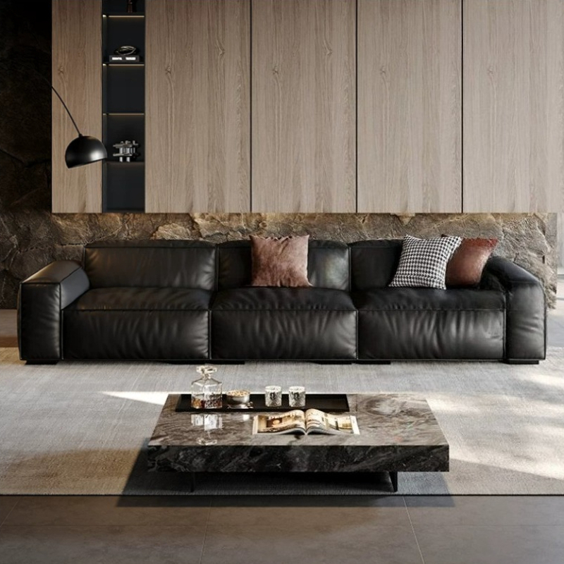 Leather Black Luxury Sofas Bar - огляд і ціна Home Barcelona