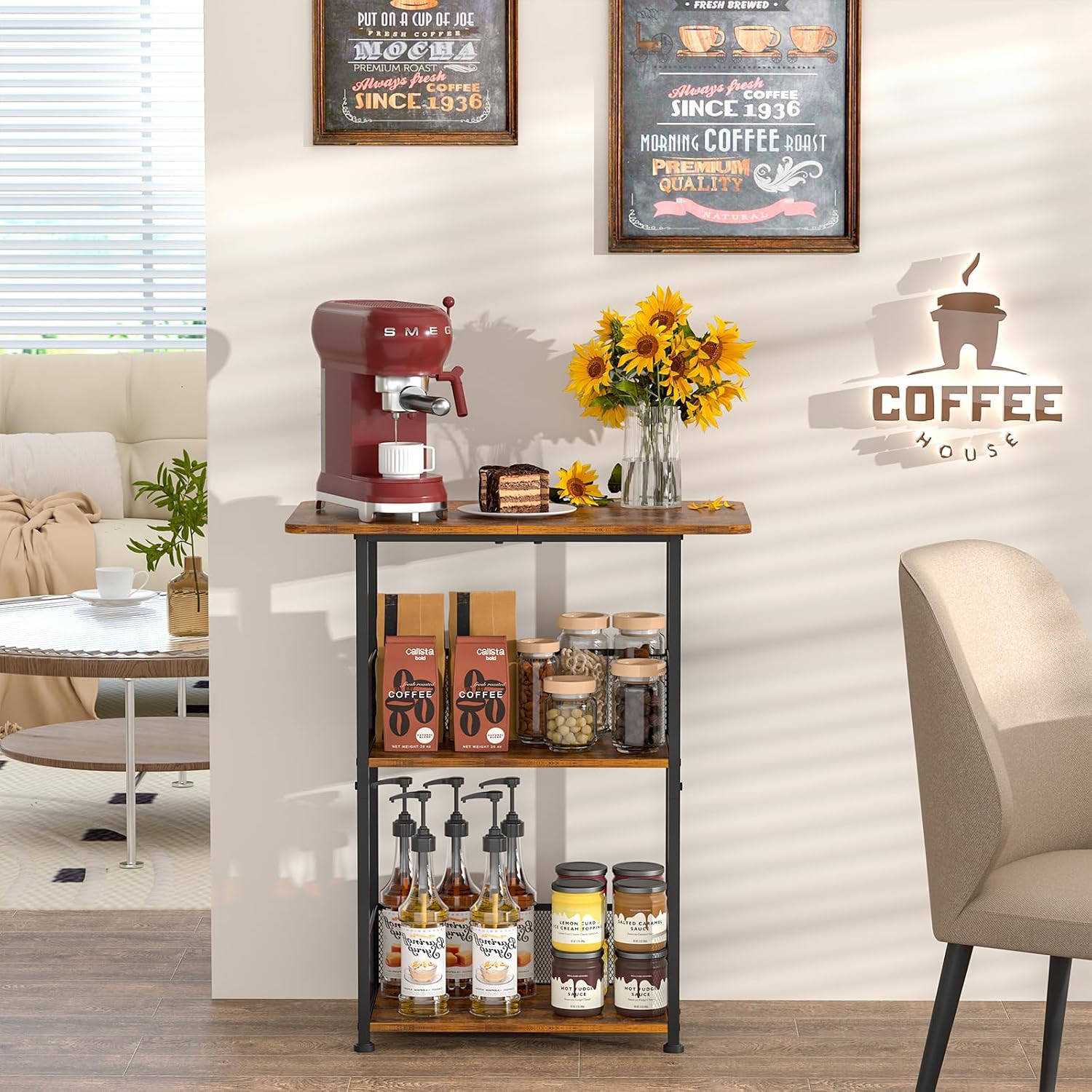Mini Floor Standing Coffee Bar - огляд і ціна Home Bar Setup