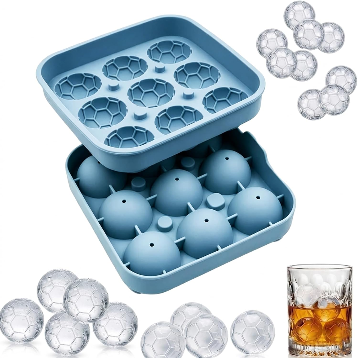 Soccer Ball Ice Cube Molds,9/4 - огляд і ціна Ice Mold Sphere