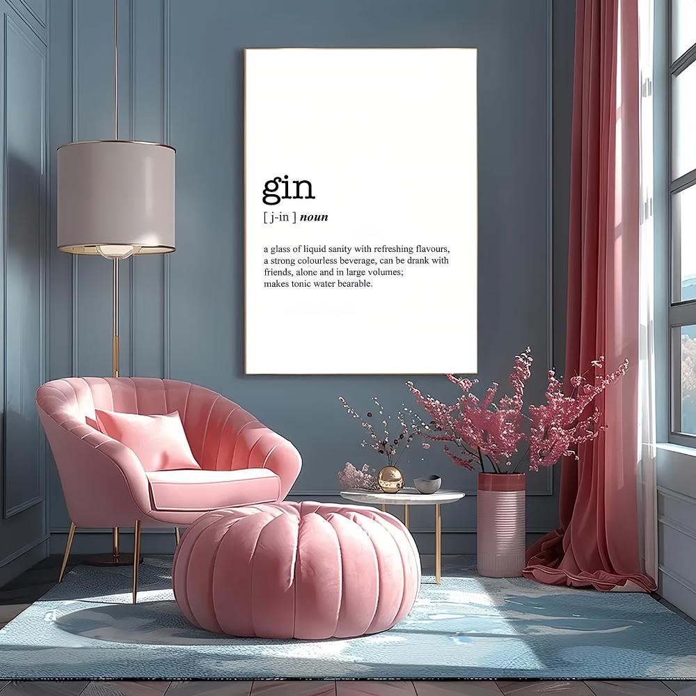 GIN Word Definition HD Wall Ar - огляд і ціна Home Bar Word